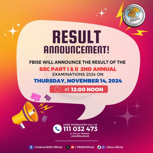 FBISE 2nd Annual Improvement Result 2024 Announced Date